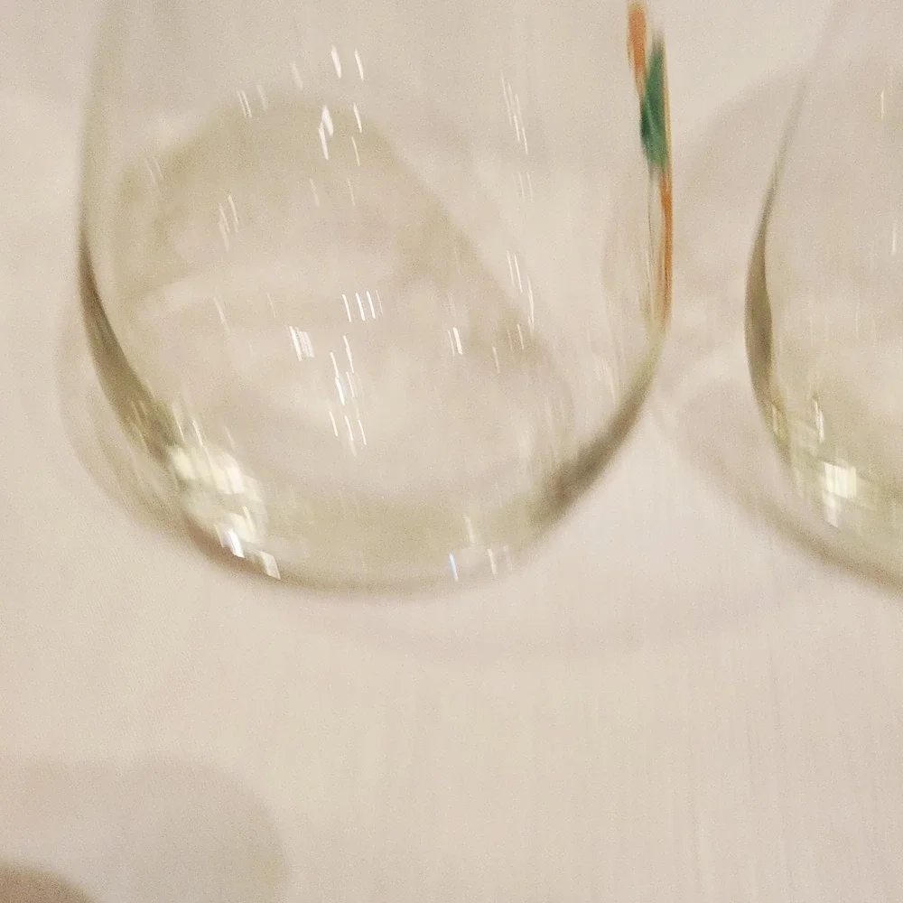 Set of 4 Stemless12 oz Wine Glass‎ Abstract Elephant Unique Barware 4